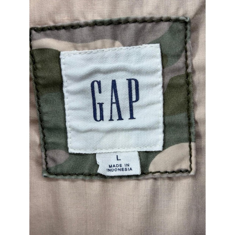 Gap Blue/Green/Gray Camo Cotton Denim, Lined Jacket, Women's Size Large - Picture 3 of 8
